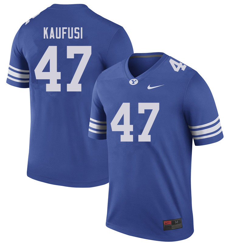 Men #47 Jackson Kaufusi BYU Cougars College Football Jerseys Sale-Royal - Click Image to Close